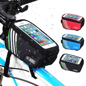 Bicycle Front Frame Tube Bag Bike Phone Holder