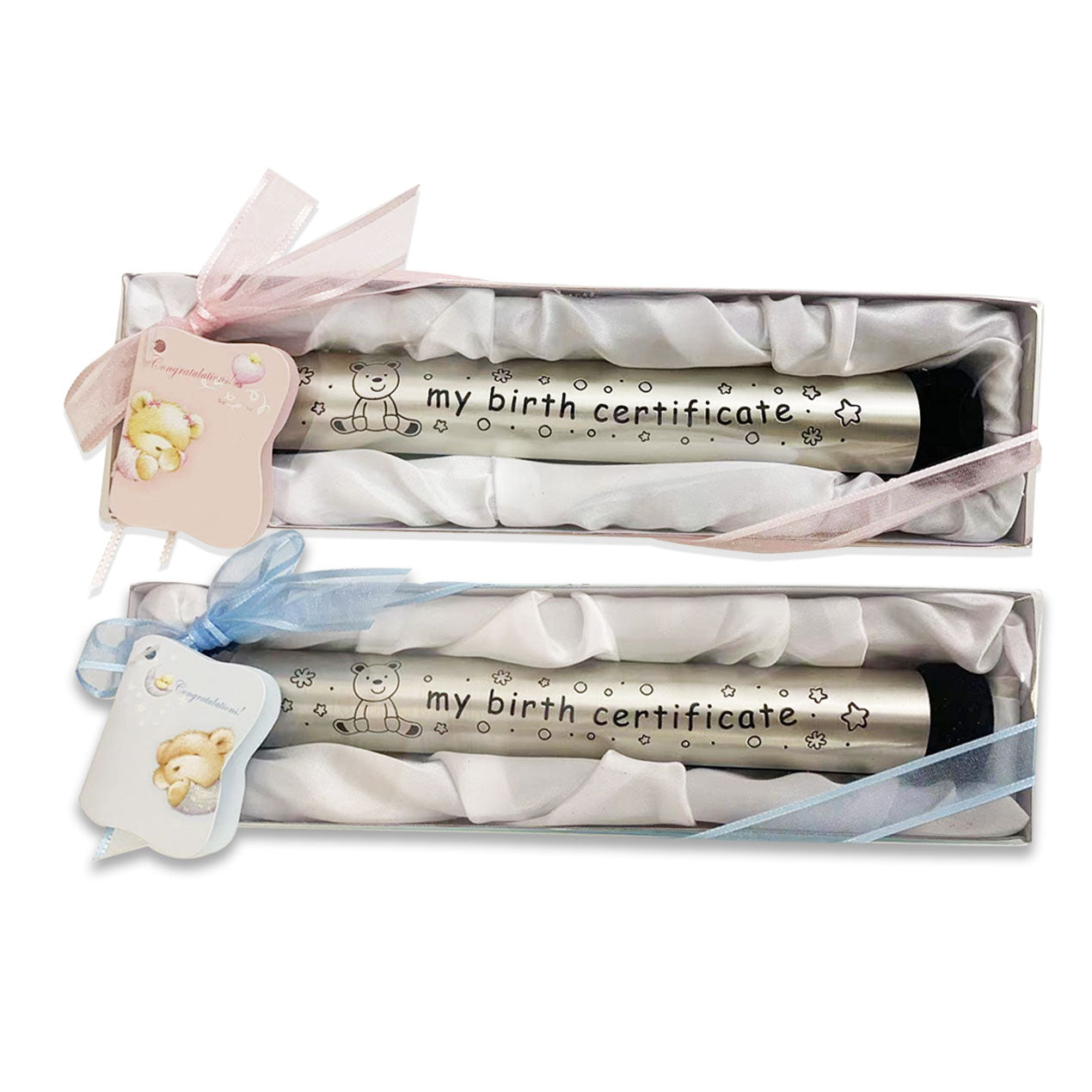 Boys Girls Baby Birth Certificate Holder Set Keepsake Unbranded Australia