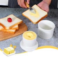 Butter Bells Crock with Lid French Butter Keeper Ceramic Butter Dish Holder