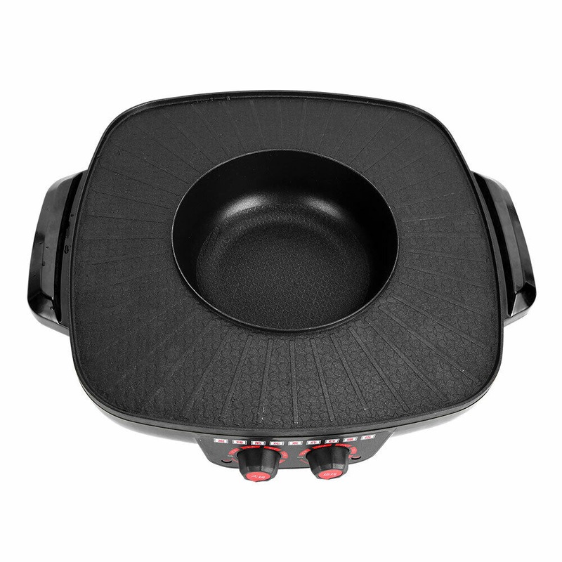 Buy Electric BBQ Hot Pot Pan Plate Shabu Oven Grill Boil Cook Barbecue