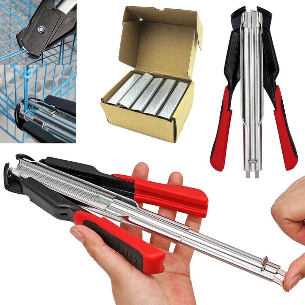 Hog Ring Gun Pliers C Clip Auto Feed Fence Fencing Nailer Wire Ringer 2500pcs Australia