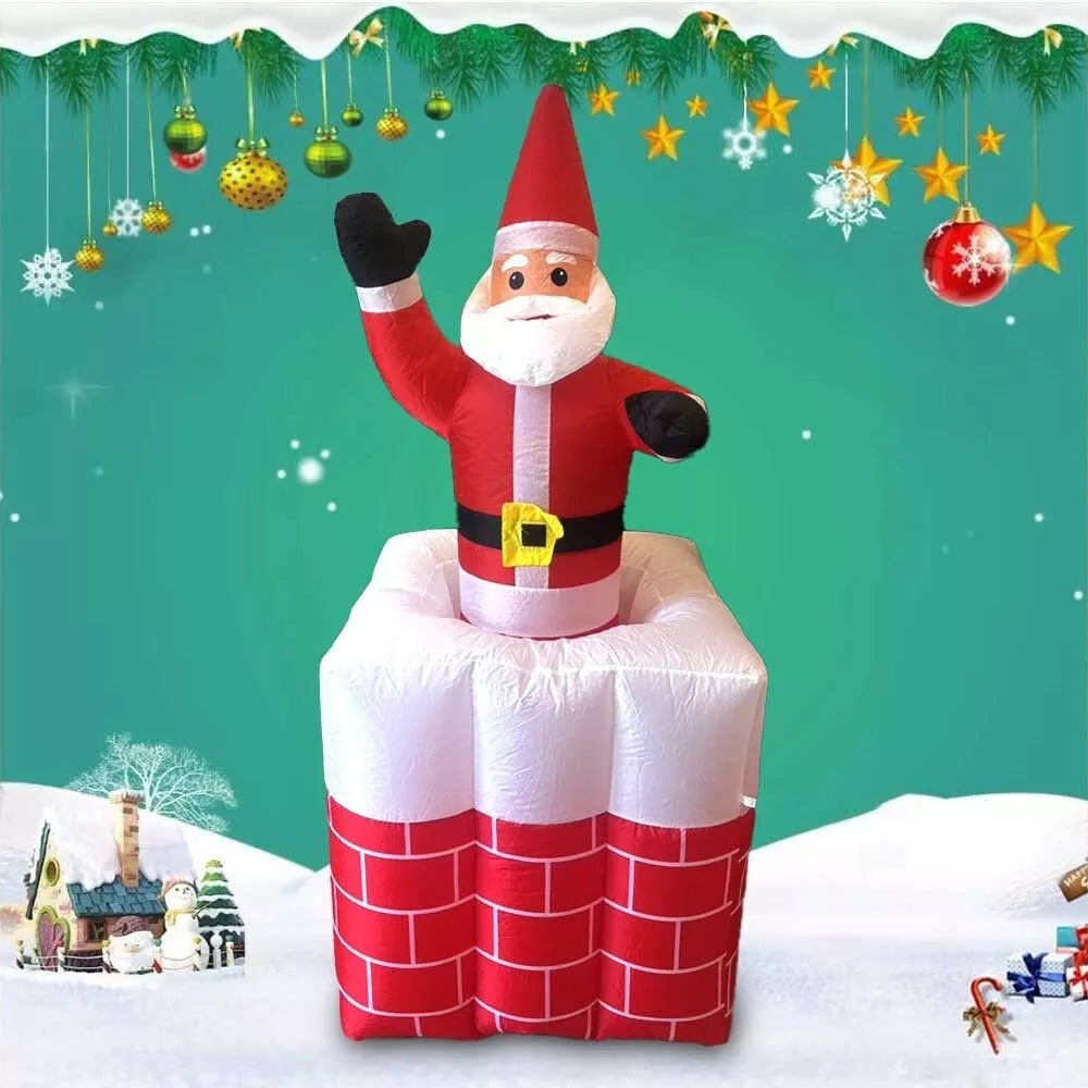 Buy Inflatable Rise and Fall Santa Claus Decoration Christmas Built-In ...