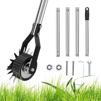 Lawn Edger Tool Stainless Steel Cordless Hand Saw Manual Lawn Edger Wheel Rotary