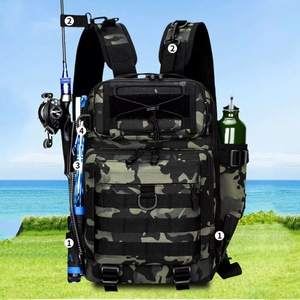Outdoor Fishing Lure Tackle Backpack Storage Bag Camping Sling Shoulder Backpack