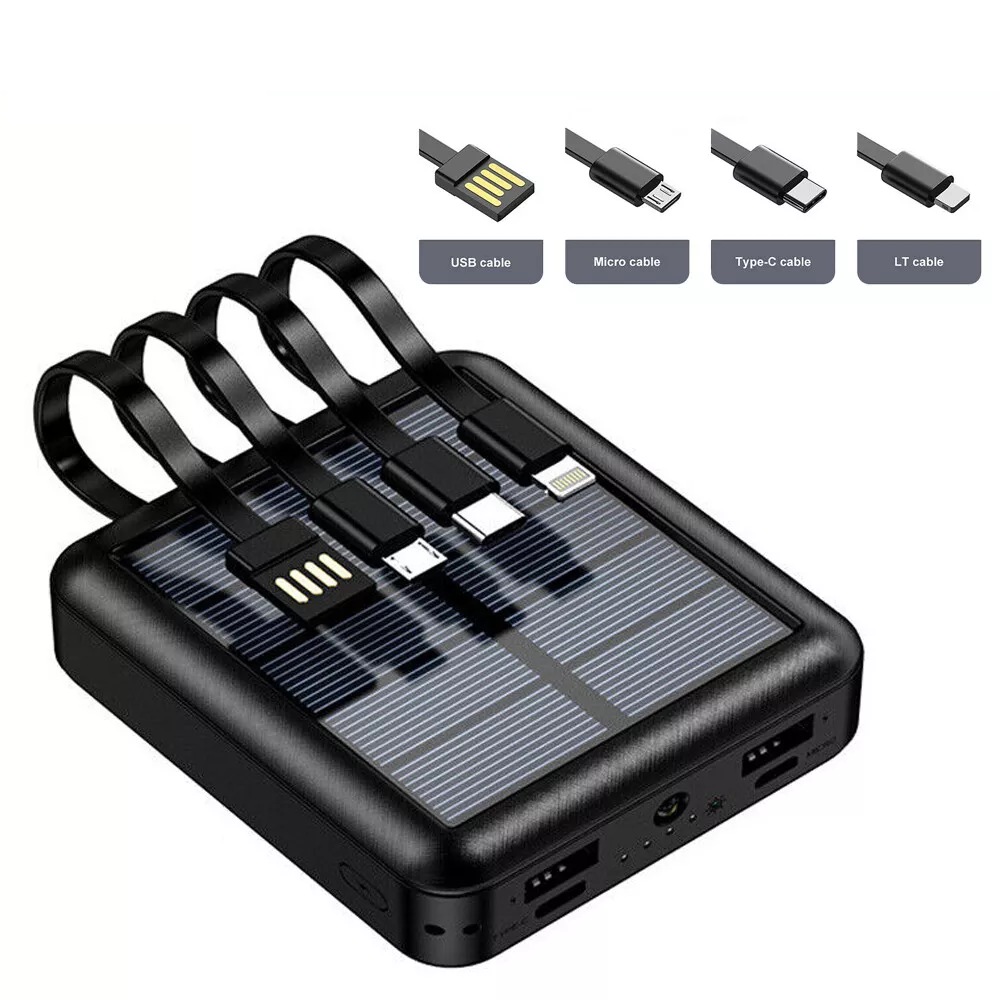 Portable 20000mAh Power Bank Solar Charging Powerbank Battery Charger Dual USB Unbranded Australia