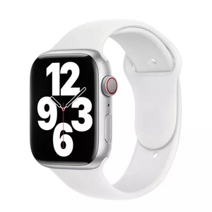 Silicone Sports Band For Apple Watch Series 2-7/SE 38mm 44mm White