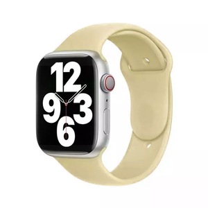 Silicone Sports Band For Apple Watch Series 4-7/SE 38mm 44mm Khaki