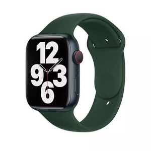Silicone Sports Band For Apple Watch Series 4-7/SE 38mm 44mm Olive