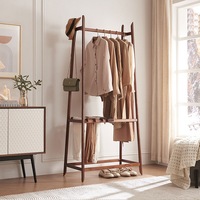 Solid Wood Pants Hanging Clothes Rack Clothes Rack Garment Coat Stand Hanging Rail