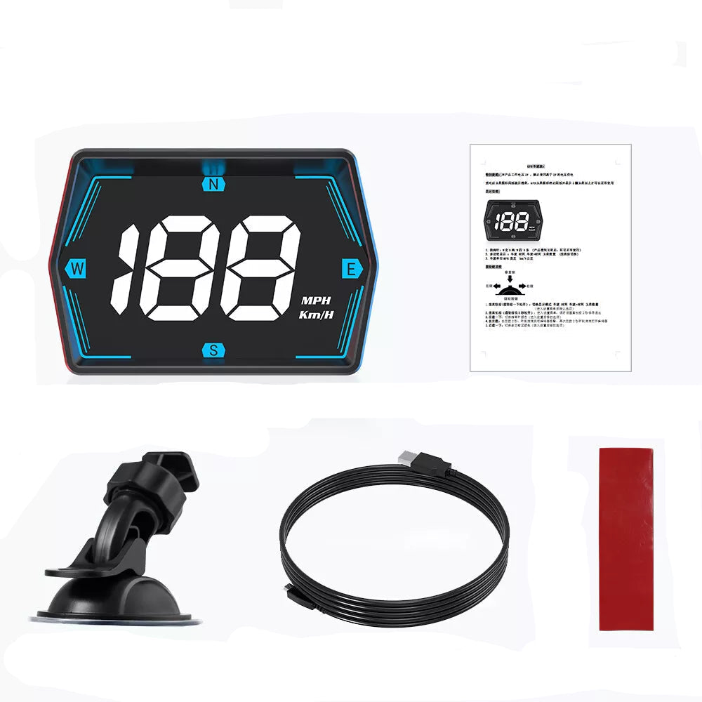 F4 HUD Head Up, Keenso Affichage HUD 5.5 Universel GPS KMH MPH Alarme de Vitesse Speedometer