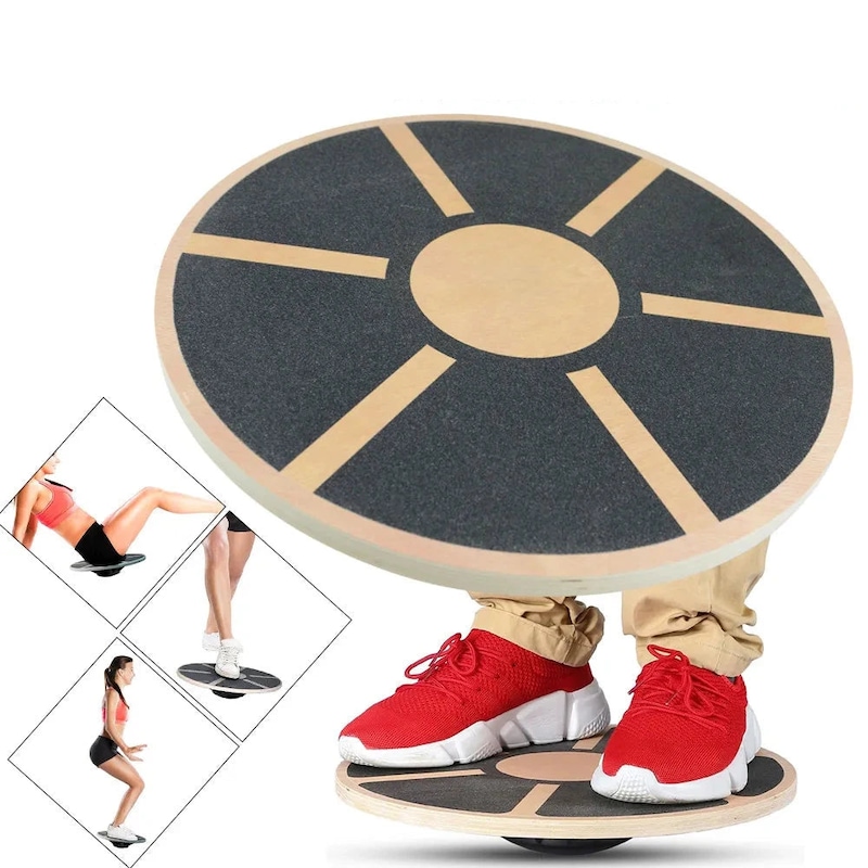 Round Balance Bar Buy Wooden Balance Board Core Trainer Fitness Round Wobble Platform ...
