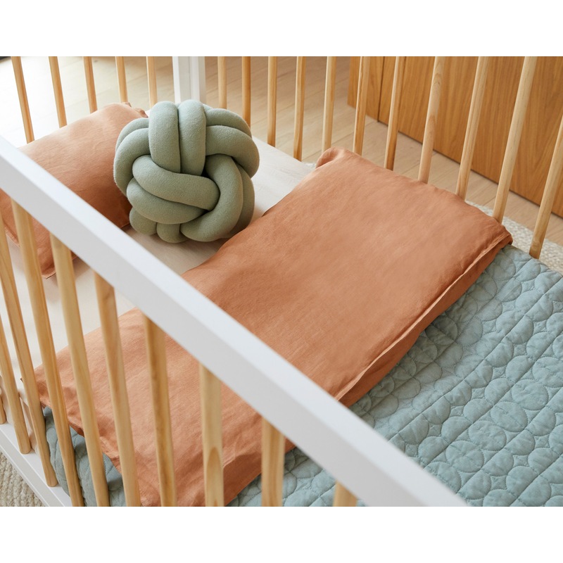 Buy Aspen Cot White/Natural Nursery Furniture Cots MyDeal