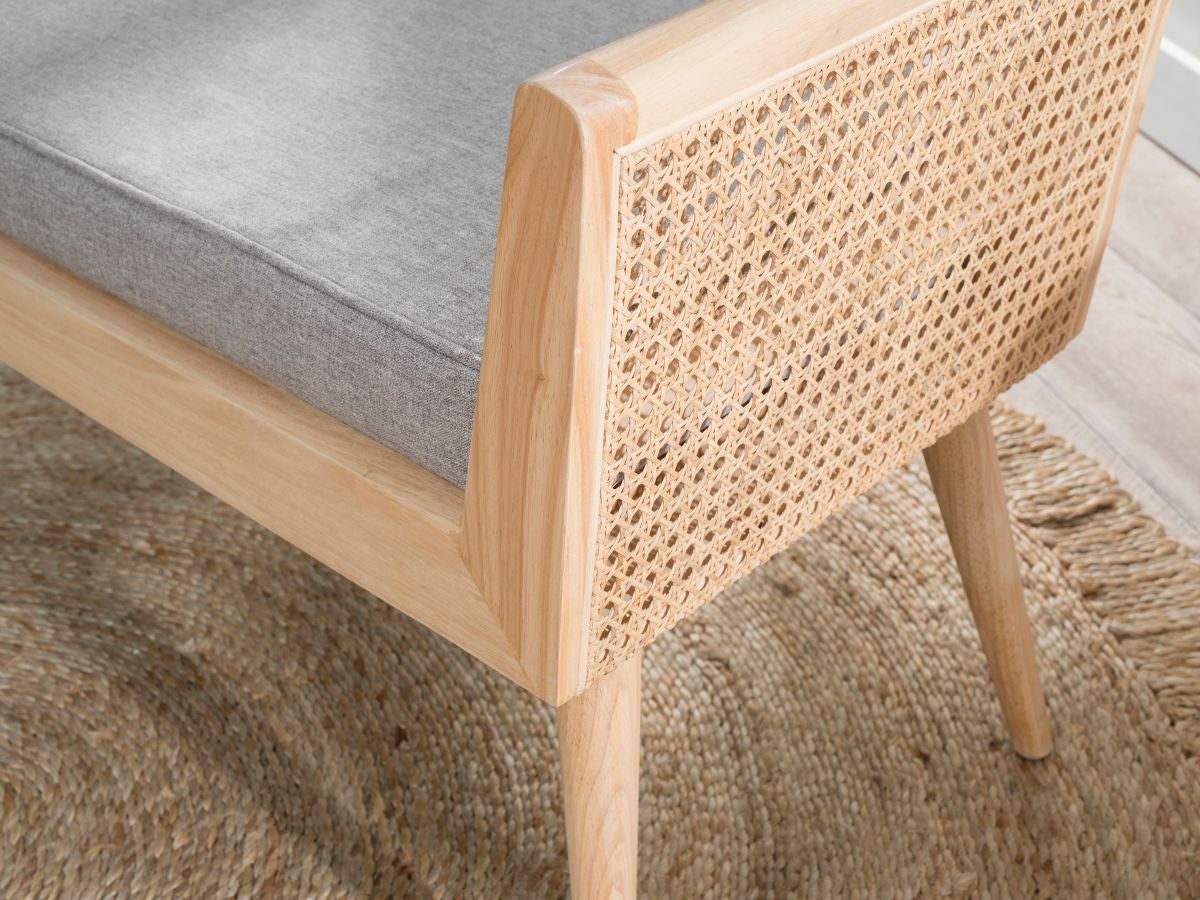 innes rattan bench seat