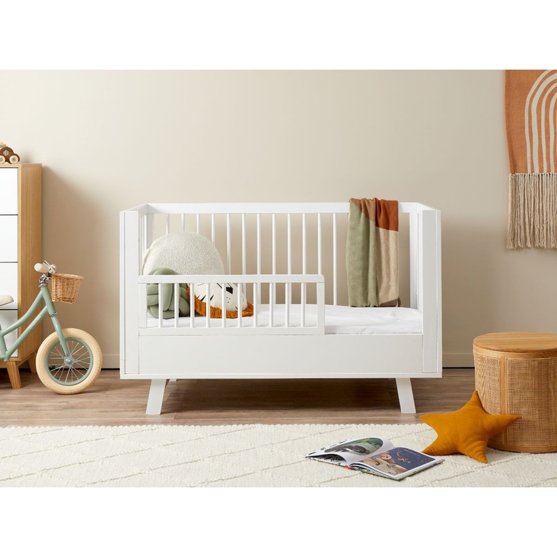 Buy Mocka Aspen Cot Toddler Bed Half Frame White MyDeal