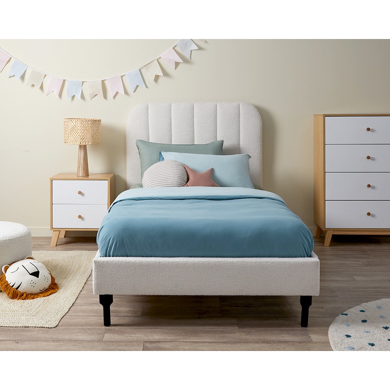 Buy Mocka Belinda Boucle Teddy King Single Bed Ivory MyDeal