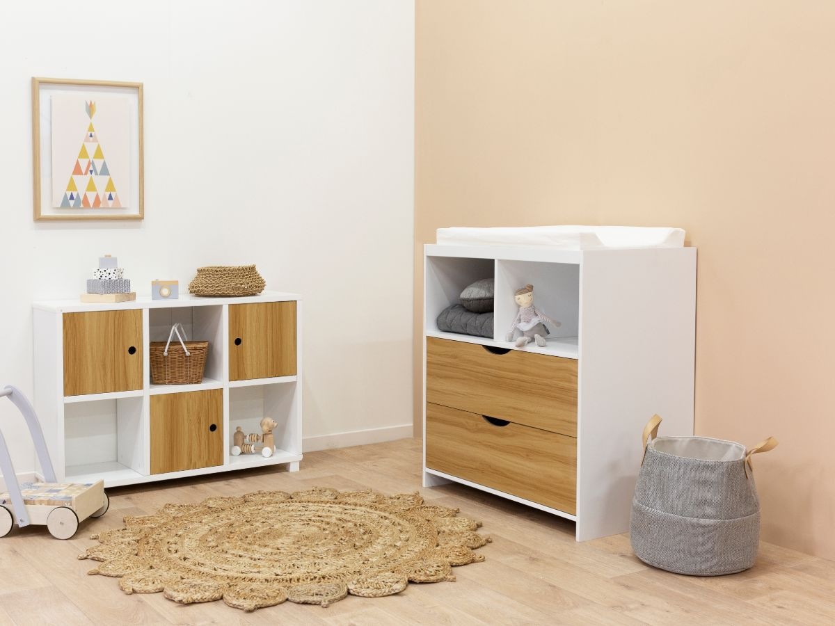 Buy Brooklyn Change Table White Natural Nursery Change