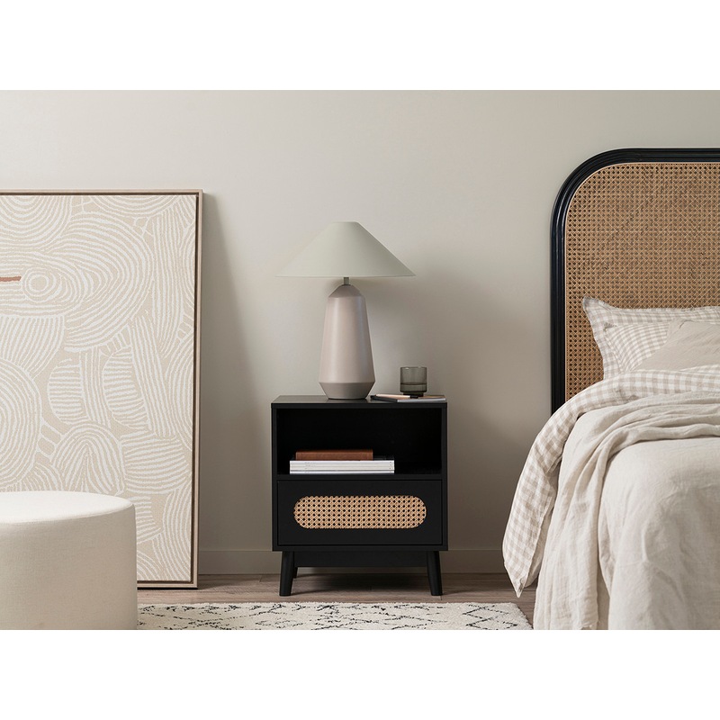 Buy Mocka Claremont Bedside Table Black MyDeal