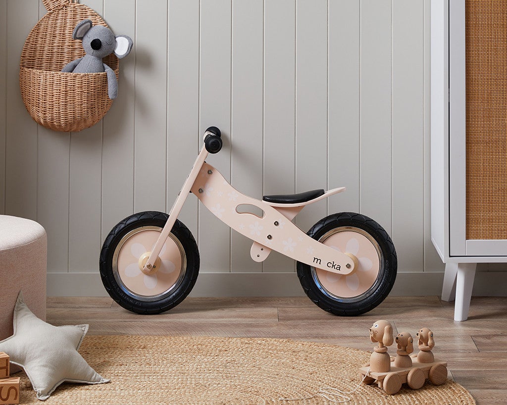 Buy Mocka Daisy Balance Bike Blush Pink MyDeal