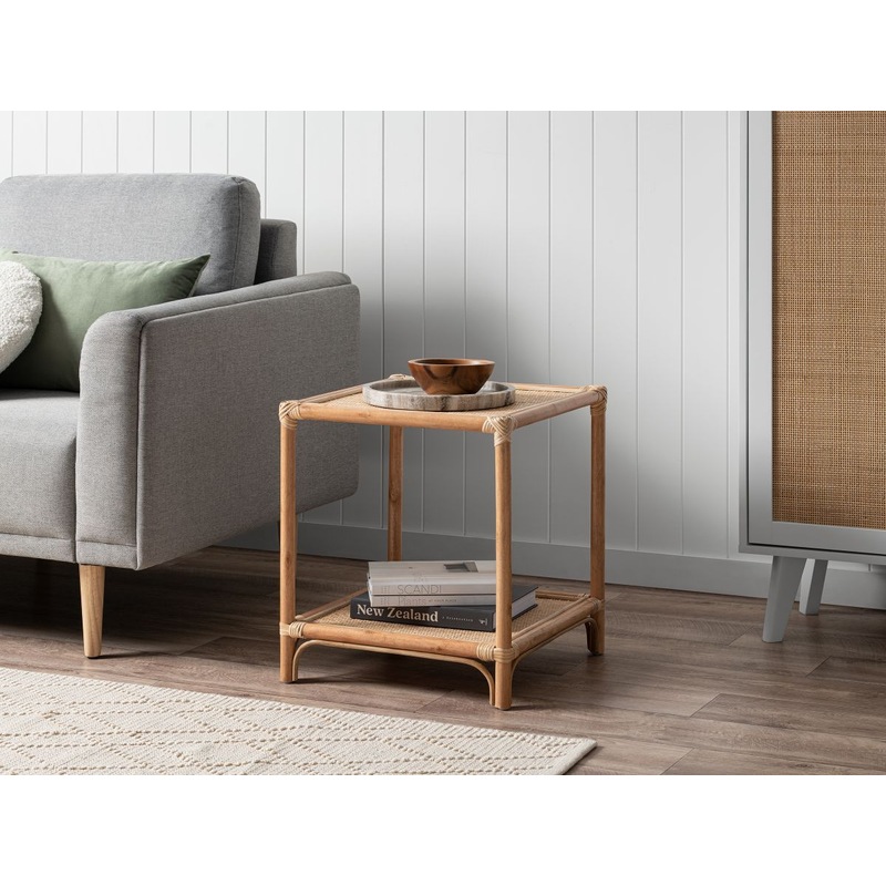 Buy Mocka Fiona Rattan Side Table Square MyDeal