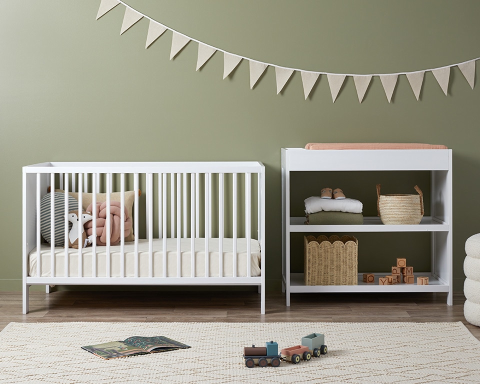 Buy Mocka Aspiring Cot White Nursery Furniture Cots MyDeal