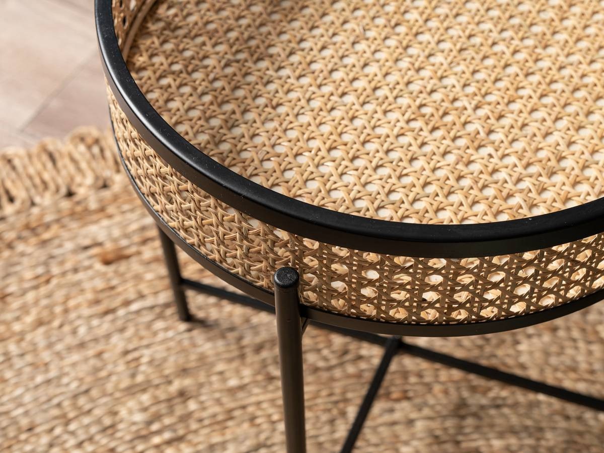 Mocka rattan side deals table