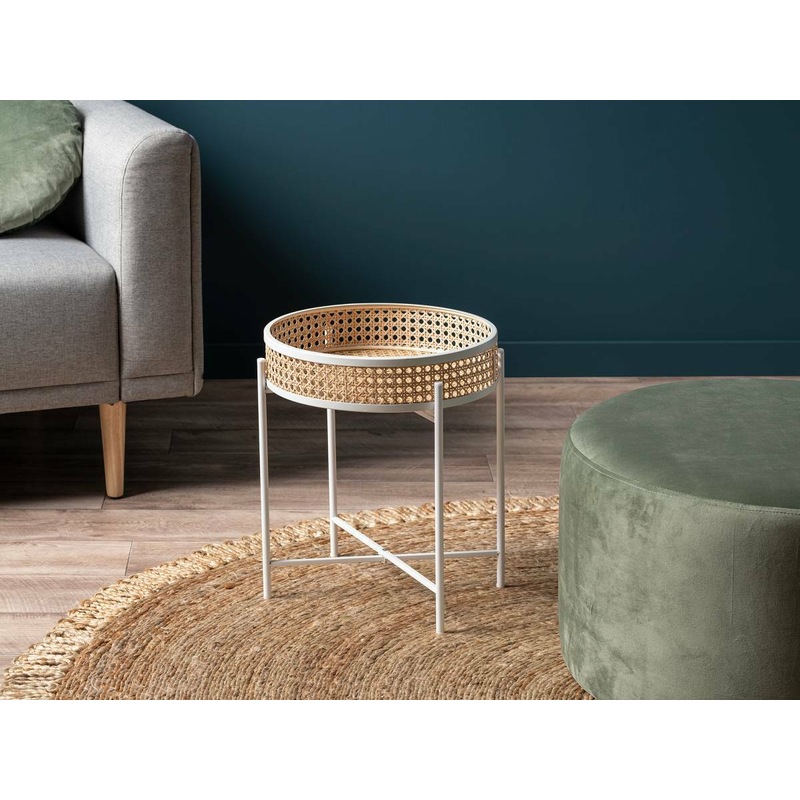 Buy Mocka Southport Rattan Decor Stand Small White MyDeal