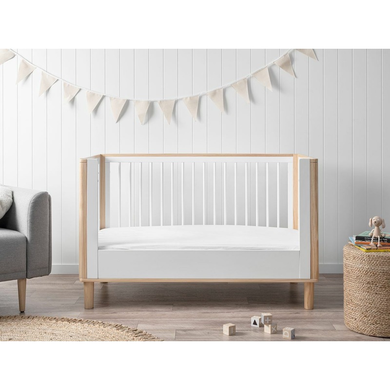 Buy Mocka Tahoe Cot Toddler Bed Conversion White MyDeal