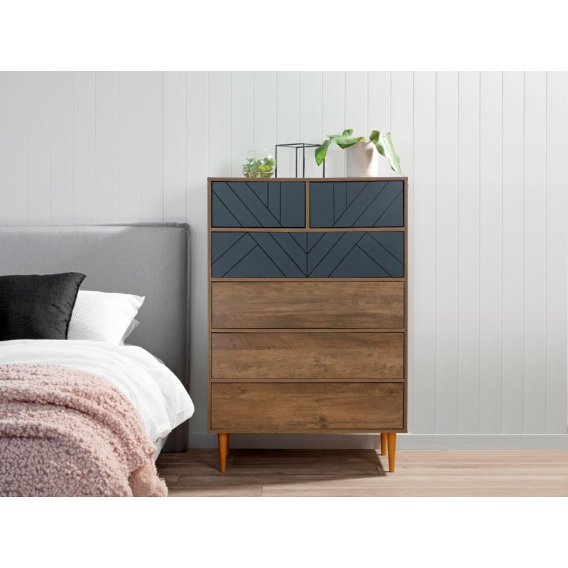 Buy Zara Tallboy Bedroom Dresser Drawers MyDeal
