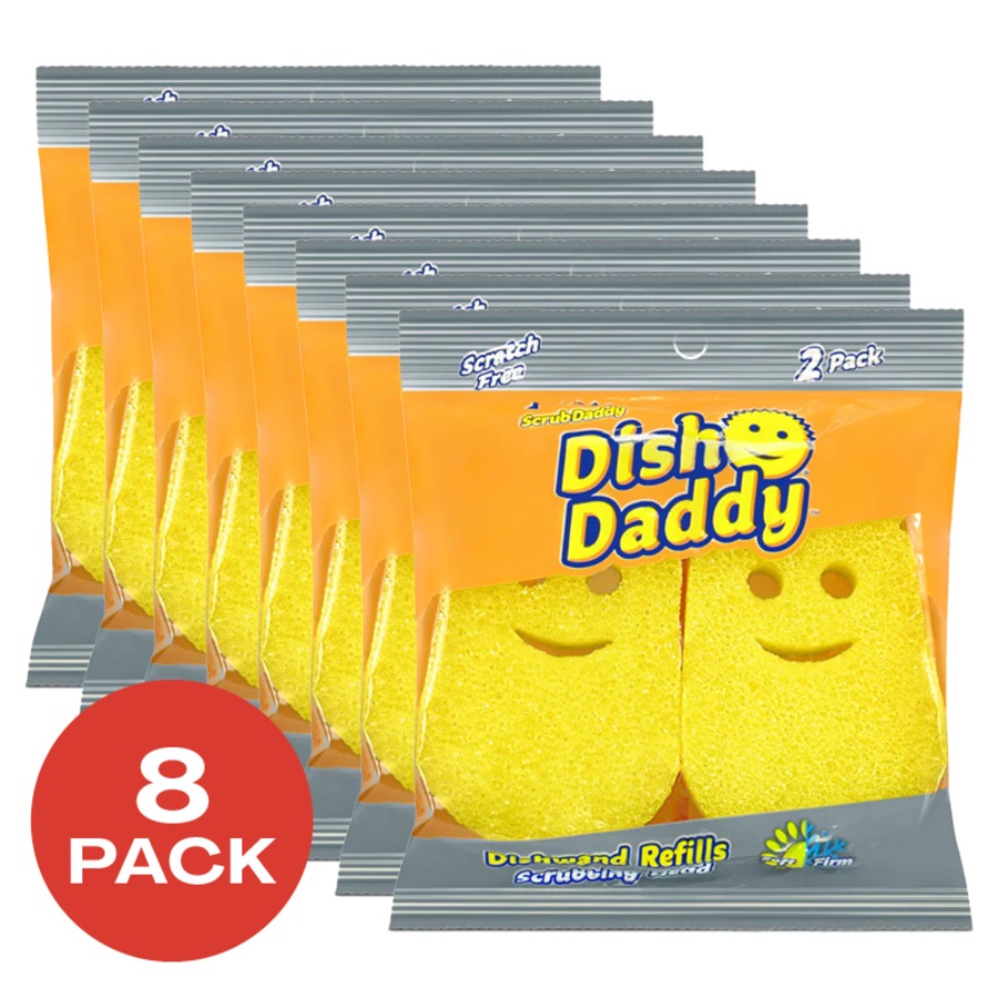 16 Pack Scrub Daddy Dish Daddy Dishwand Refills (8 x 2 Pack)