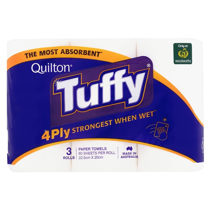 Buy 24 Pack Quilton Tuffy Paper Towel (8 x 3 Pack) MyDeal