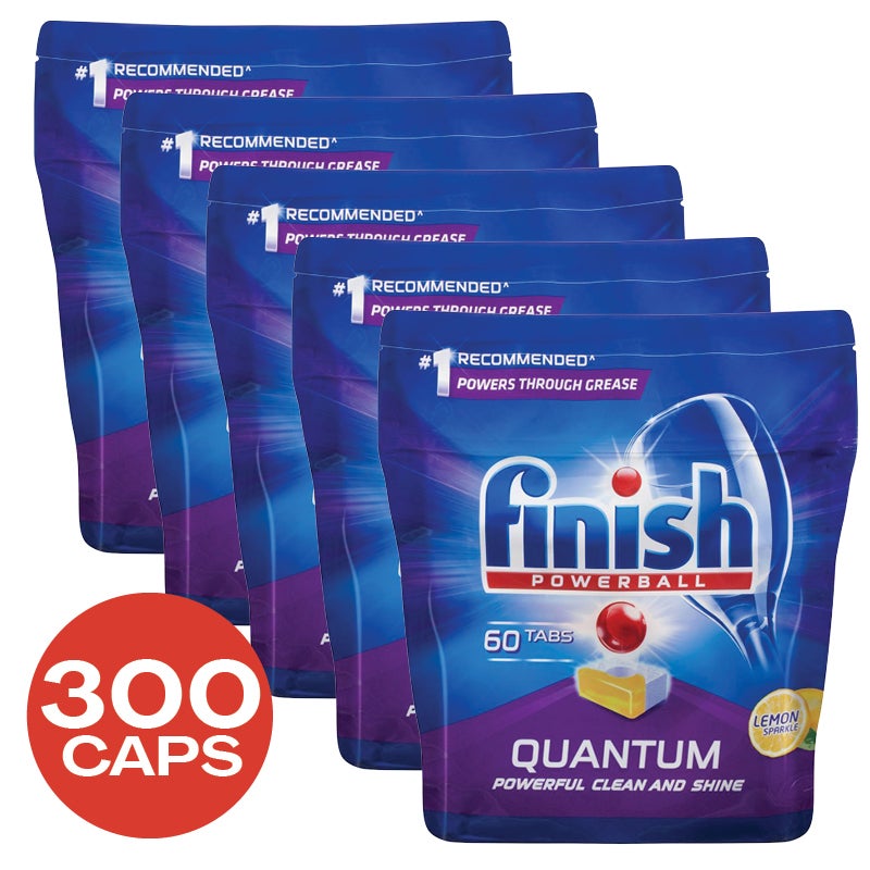 Powerball (5 60 Quantum 300 Finish Buy Dishwasher x Tablets MyDeal - Pack) Sparkle Lemon