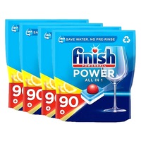 360 Finish Powerball All-In-One Lemon Dishwashing Tablets (4 x 90 Pack)