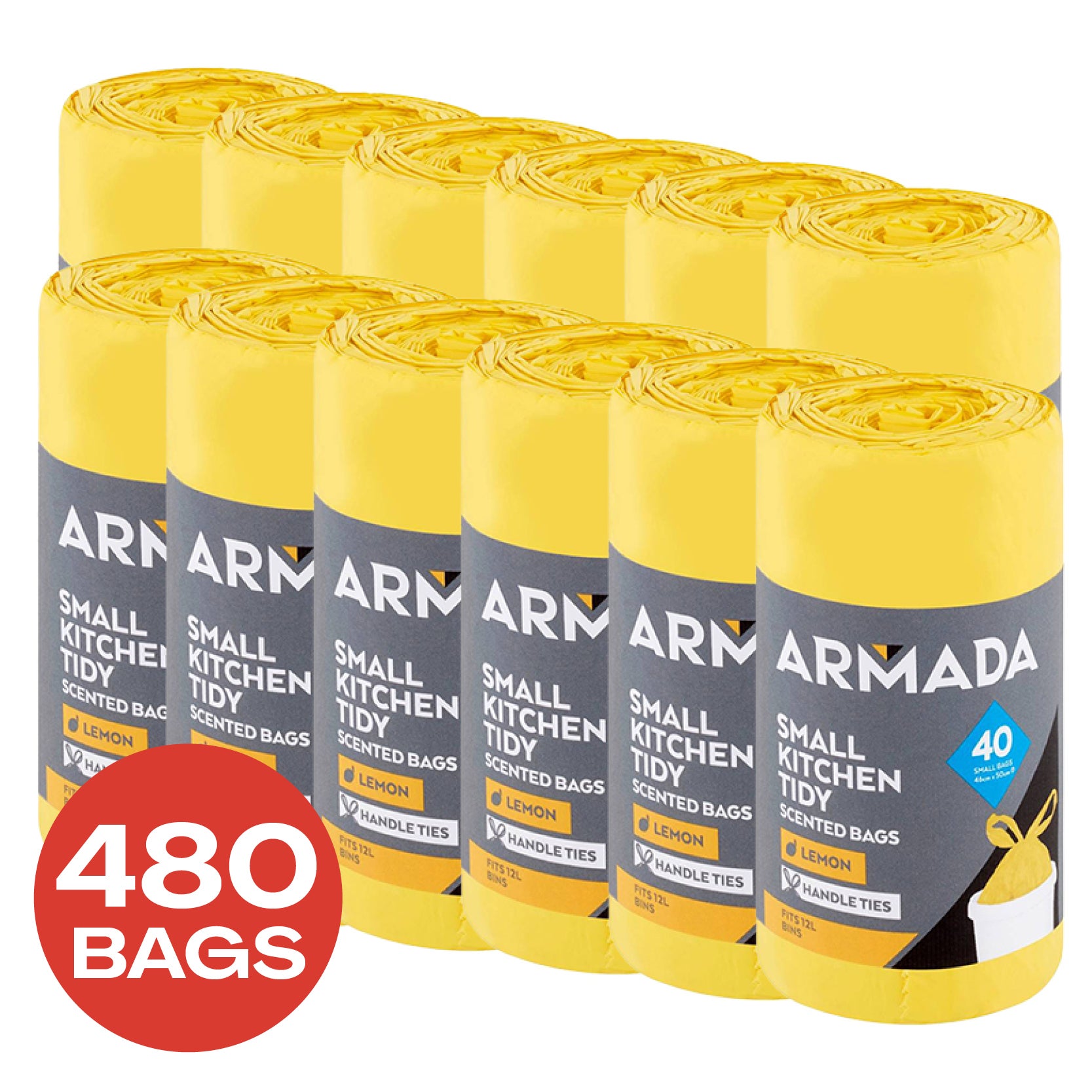 Buy 480 Pack Armada Scented Kitchen Tidy Trash Bags Small Lavender