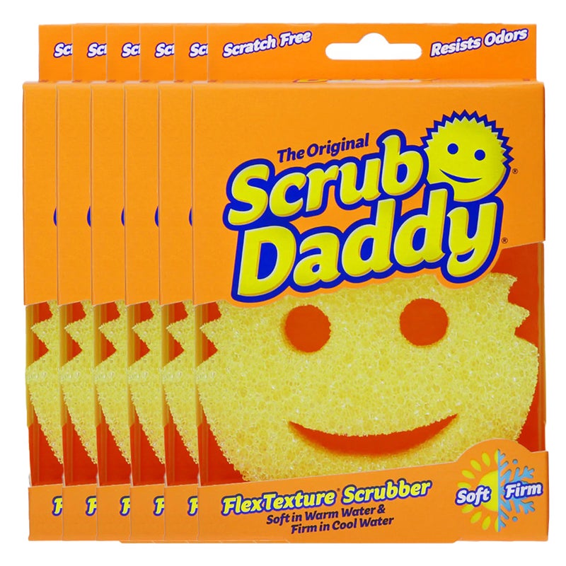 THE ORIGINAL Scrub Daddy Non-Scratch FlexTexture Dish Sponge YELLOW Smiley  Face 859547004008