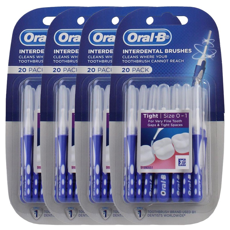 Buy 80 Pack OralB Interdental Brushes (4 x 20 Pack) MyDeal