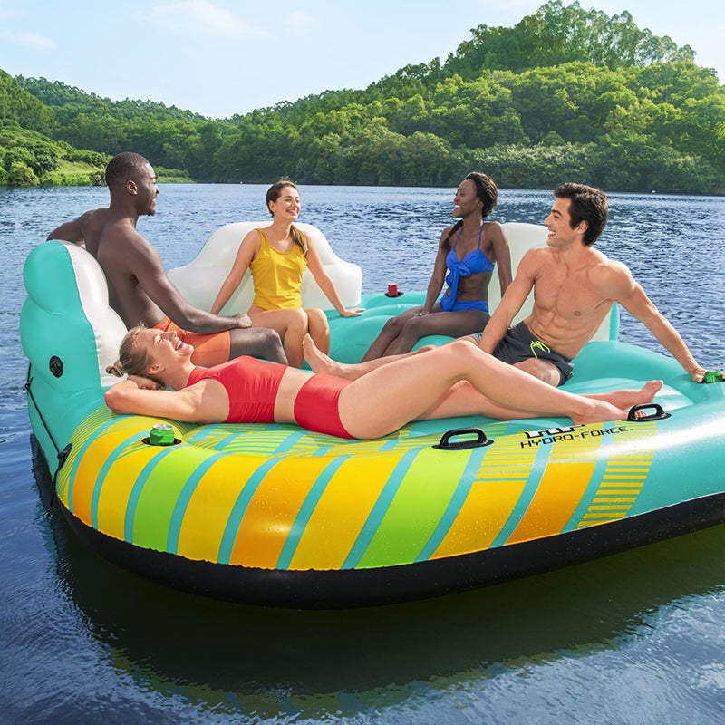 Lake Floats for Adults Floating Island for Lake Inflatables Lake Toys for  Adults and Family | Boat Floats for The Lake Includes Air Pump, Extendable