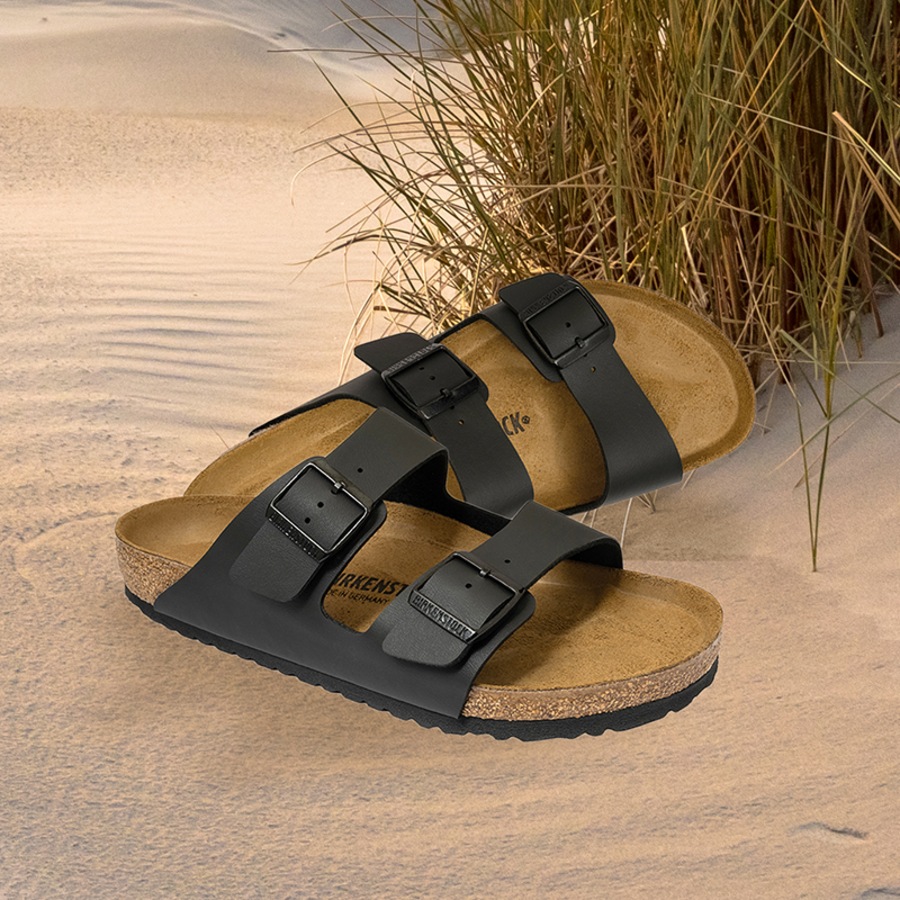 Birkenstock Unisex Arizona EU 40 Birko-Flor Regular Fit Sandals Black