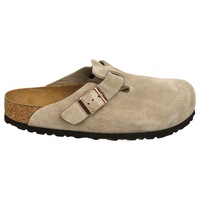 Birkenstock Unisex Boston SFB Suede Leather Regular Fit Clogs Taupe (EU 37-45)