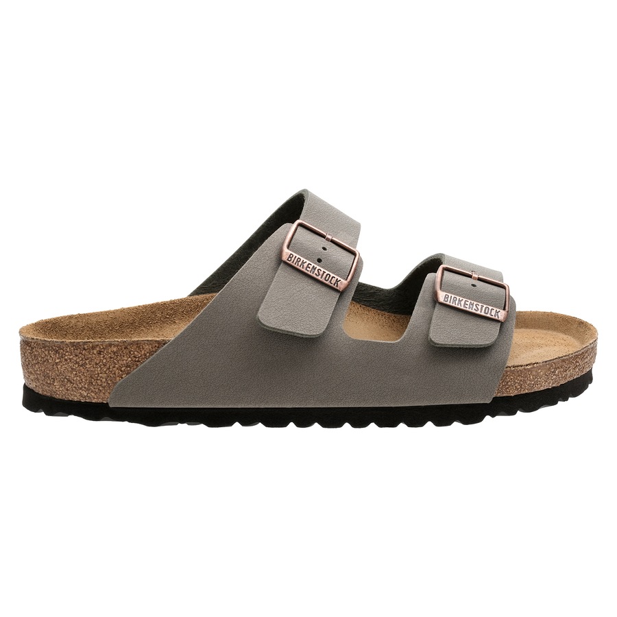 Birkenstock Unisex Arizona EU 40 BirkiBuc Regular Fit Sandals Stone