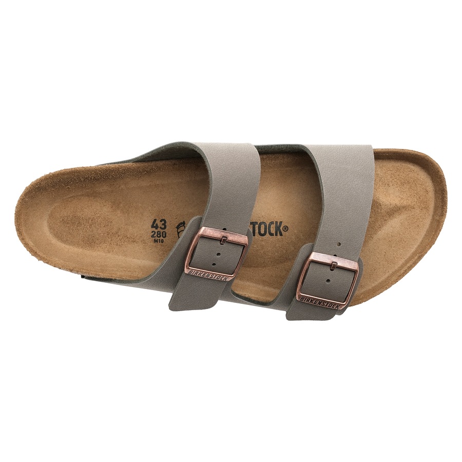 Birkenstock Unisex Arizona EU 40 BirkiBuc Regular Fit Sandals Stone