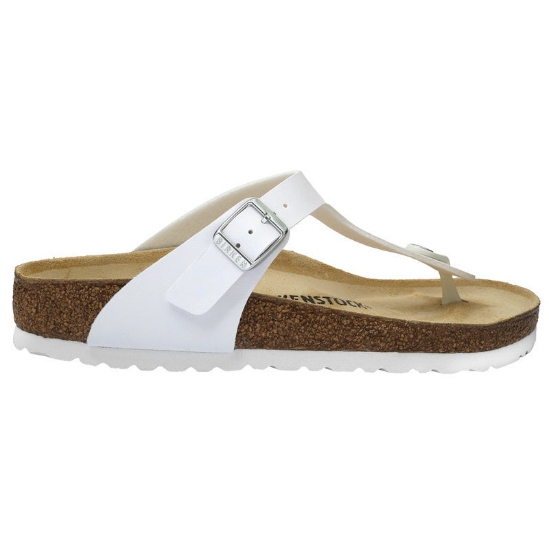 Buy Birkenstock Unisex Gizeh Birko-Flor Regular Fit Sandal White (EU 35 ...