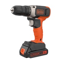 Black + Decker 18V Lithium-Ion Drill Driver with 1.5Ah Battery BCD001C1-XE