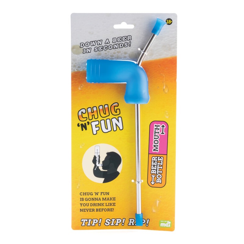 Buy Chug 'n' Fun Beer Snorkel Funnel Straw Blue MyDeal