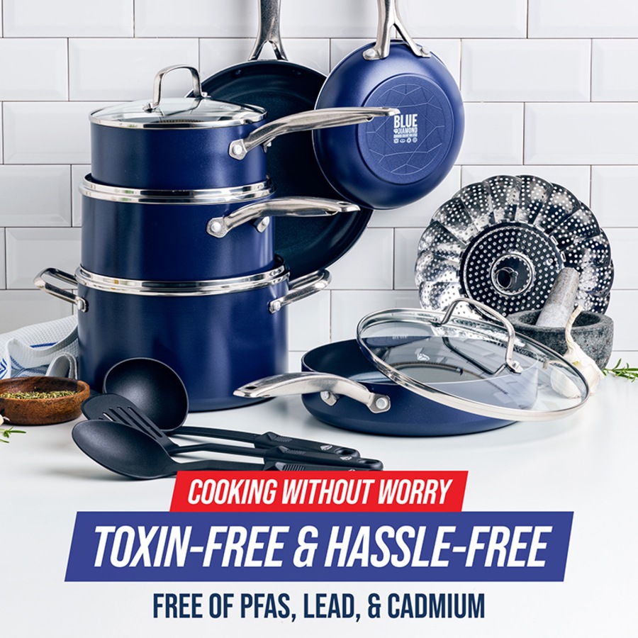 Blue Diamond 14 Piece Cookware Set