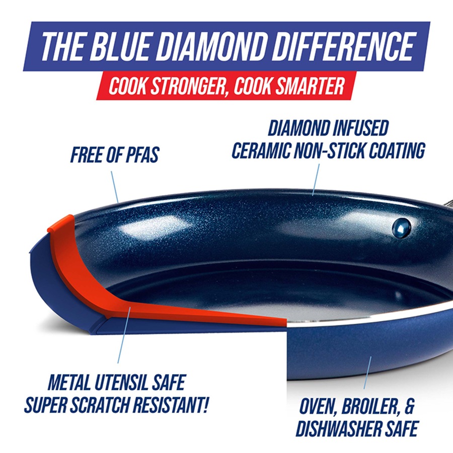 Blue Diamond 14 Piece Cookware Set