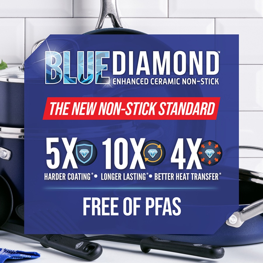 Blue Diamond 14 Piece Cookware Set