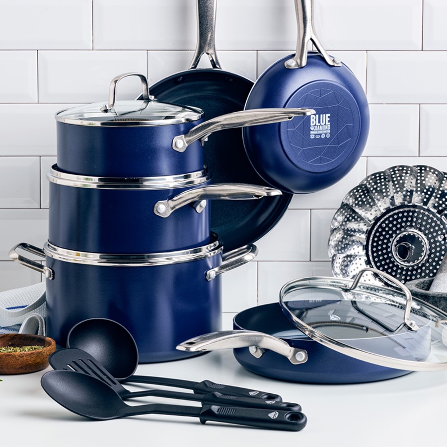 Blue Diamond 14 Piece Cookware Set