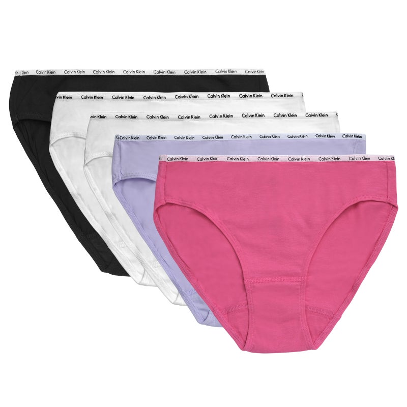 Tradie Girls' Bikini Briefs 5 Pack Purple