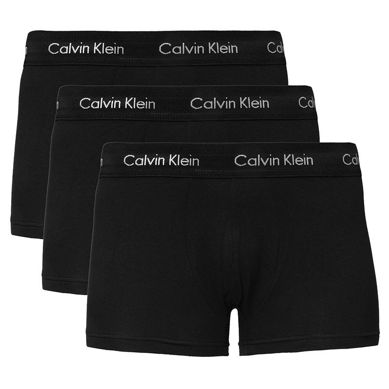 Buy Calvin Klein Men's Low Rise Trunk 3 Pack Underwear Black (S, M, L