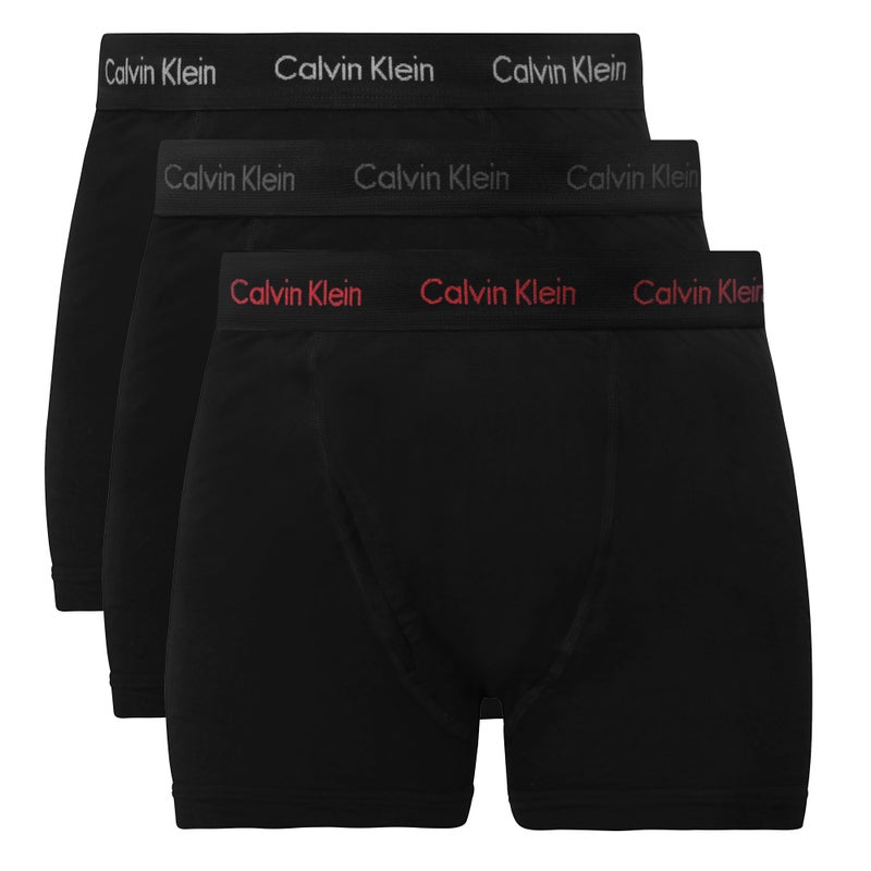 Buy Calvin Klein Men's Cotton Stretch Trunk 3 Pack Underwear Black ...